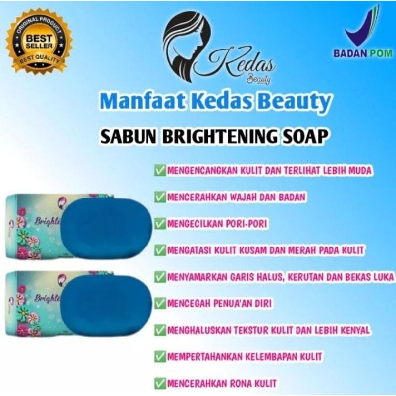 Kemasan Baru - Sabun KedasBeauty 100gram ORI 100%(Tidak ORI Uang Kembali)