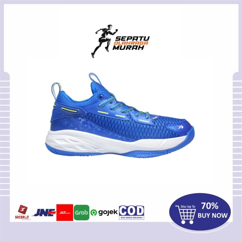 Spotec Dazzle Sepatu Olahraga Murah Basket Pria Wanita | Biru Putih