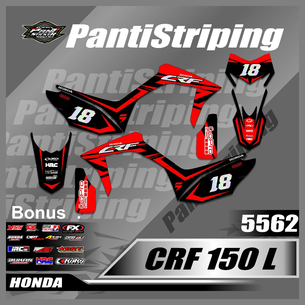 Sticker Motor Viral Honda  CRF 150L - Sticker Motor Trail CRF 150L Lis Variasi - skotlet motor crf 1