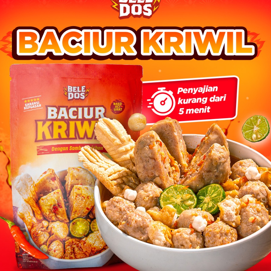 

Terlaris Beledos Baciur Kriwil 28 Gram dengan Sambal Taichan