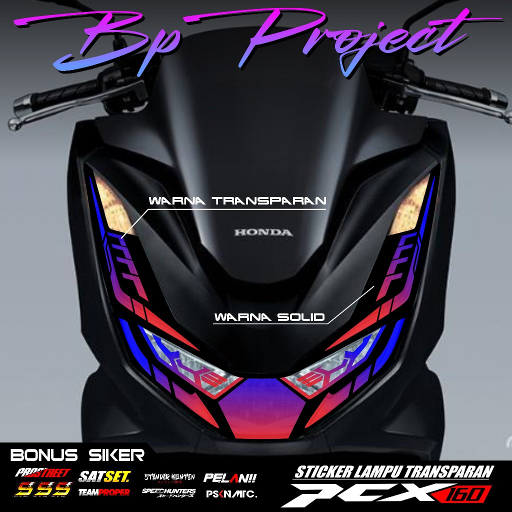 STICKER LAMPU ALIS DEPAN PCX 160 NEW - STICKER ALIS LAMPU DEPAN PCX 160 NEW