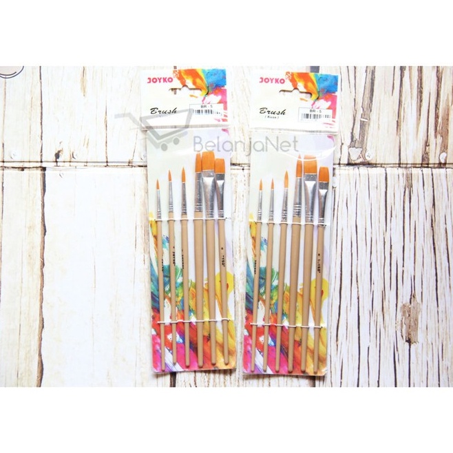 

Super Obral Brush Kuas Cat Air Kuas Lukis Joyko BR5 per SET