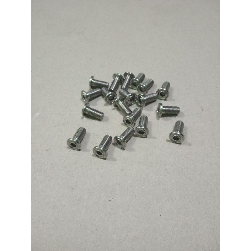 BAUT DISC BAUT PIRINGAN STAINLESS MOTIF MINIMALIS BAUT DISC M8/DRAT 12 BAUT DISC PANJANG 2CM