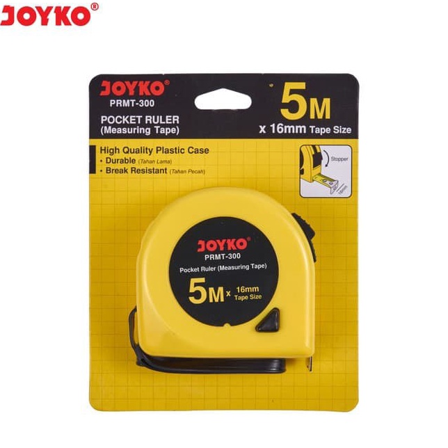 

Paket Ekonomis Pocket Ruler Measuring Tape Meteran Joyko PRMT 5 Meter
