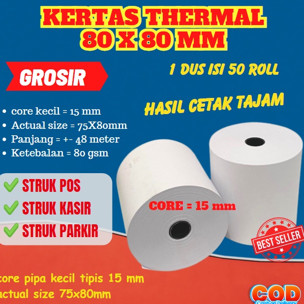 

Pasti Favorit KERTAS THERMAL 8X8 MM KERTAS STRUK KASIR
