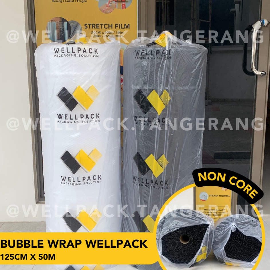 

Update Terbaik Bubble Wrap Roll Packing Non Core Coreless Tanpa Core Hitam Bening 3kg 27kg 24kg merek WellpackWP setara MP GMP 125 x 5m 125cm x 5m