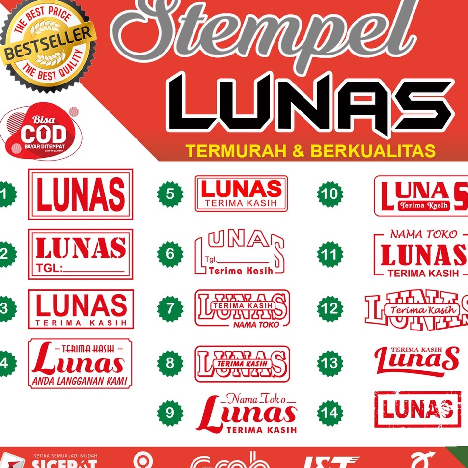 

Serba Unik STEMPEL LUNAS OTOMATIS 1 WARNA MURAH AWET