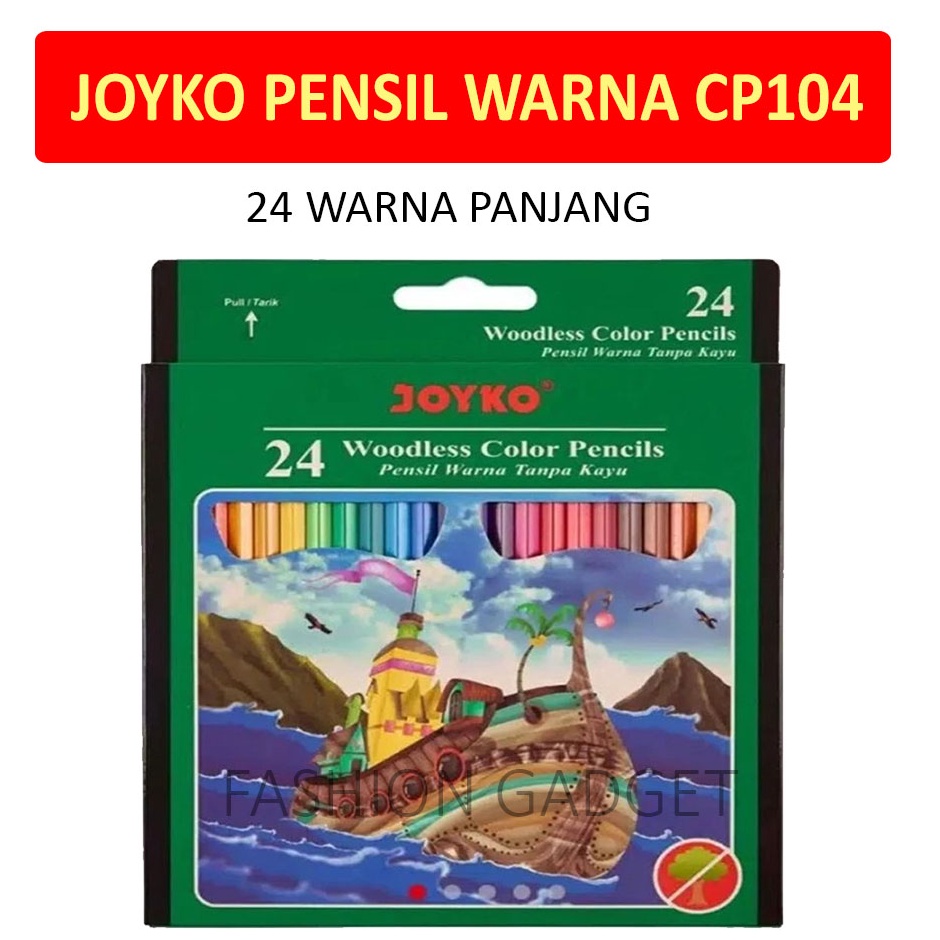 

First Come Joyko Pensil Warna Joyko 24 Warna Panjang CP 14 Woodless Colour Pencils Color Pencil Alat Tulis Mewarnai Pinsil Warna Perlengkapan Sekolah