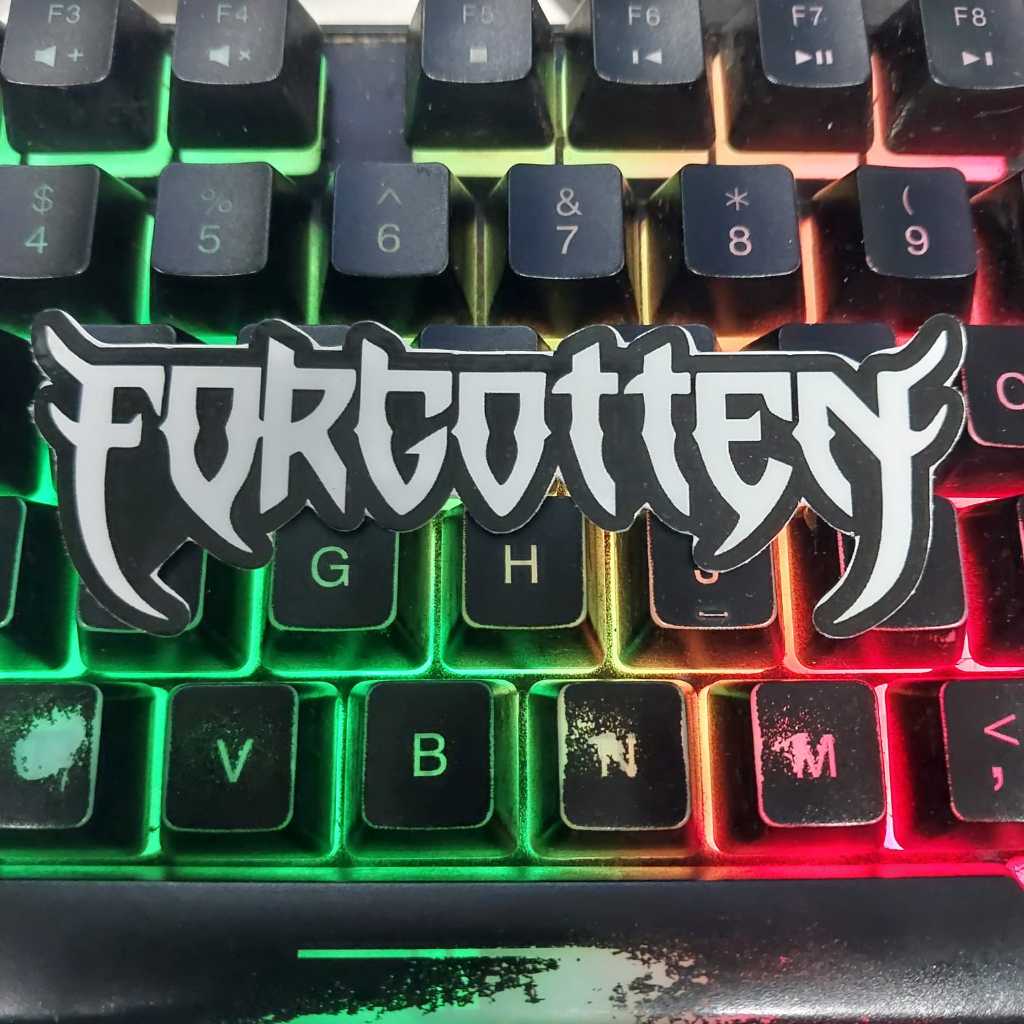 

STIKER BAND METAL - FORGOTTEN - VINYL ANTI AIR Stiker Helm / Laptop / aksesories