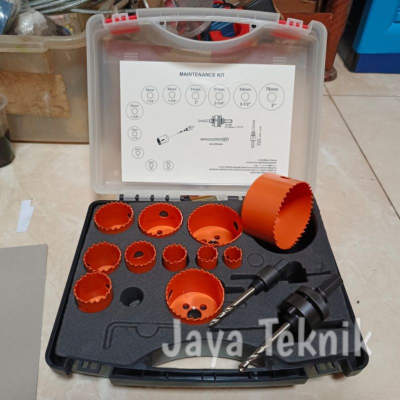 Gergaji lubang plat besi set 3/4 - 3 inch hole saw metal 19 - 76 mm