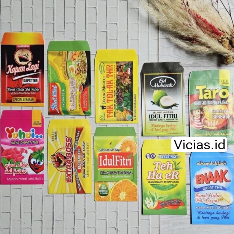 

Pusat Grosir 1pcs Amplop Lebaran Idul Fitri Angpao Snack Makanan Lucu Unik