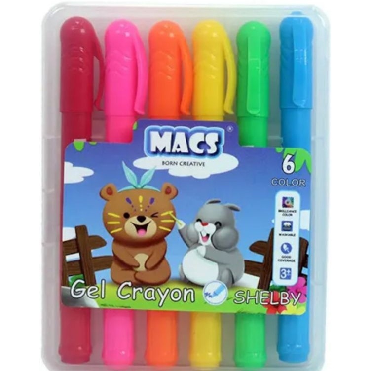 

Pasti Baru Crayon Macs Gel 6 Warna