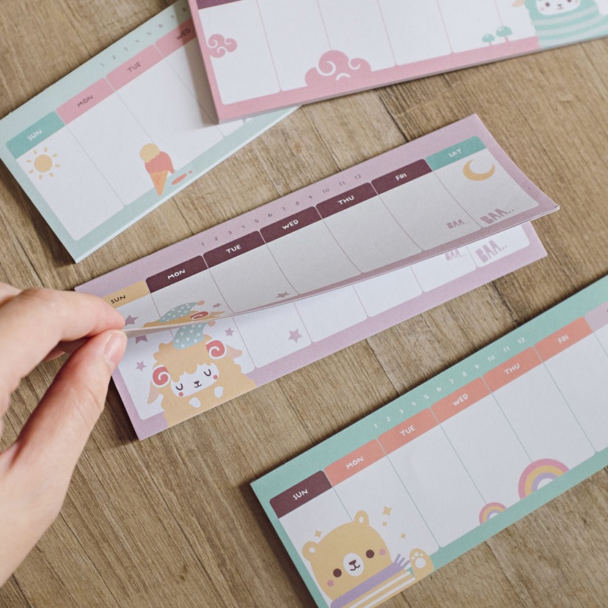 

Spesial Update Panmomo Fluffy Animal Weekly Plan Memopad Catatan Tempel Kertas Memo