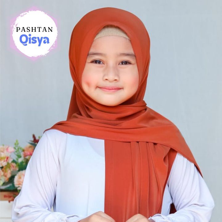 PASHMINA INSTAN ANAK QISYA PREMIUM - PASHMINA TERBARU 5 - 12 TAHUN | Kerudung Anak Viral Terbaik / S