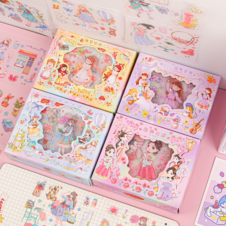 

Lebih Meriah MatouguiperabotStiker akun tangan kreatif mengatur kotak hadiah akun tangan gadis lucu warna hati siswa stiker bahan dekorasi diy