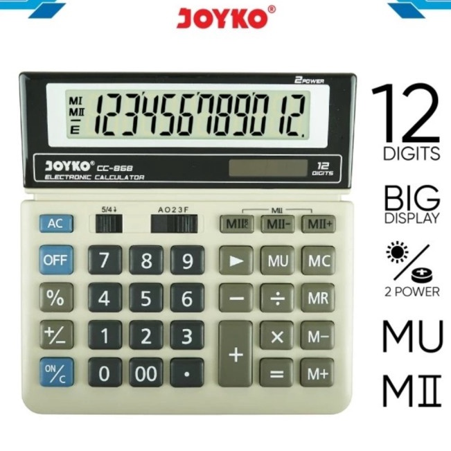 

Diskon Populer KALKULATOR JOYKO CC868 ORIGINAL CALCULATOR 12 Digit Desktop CC868 Big Display