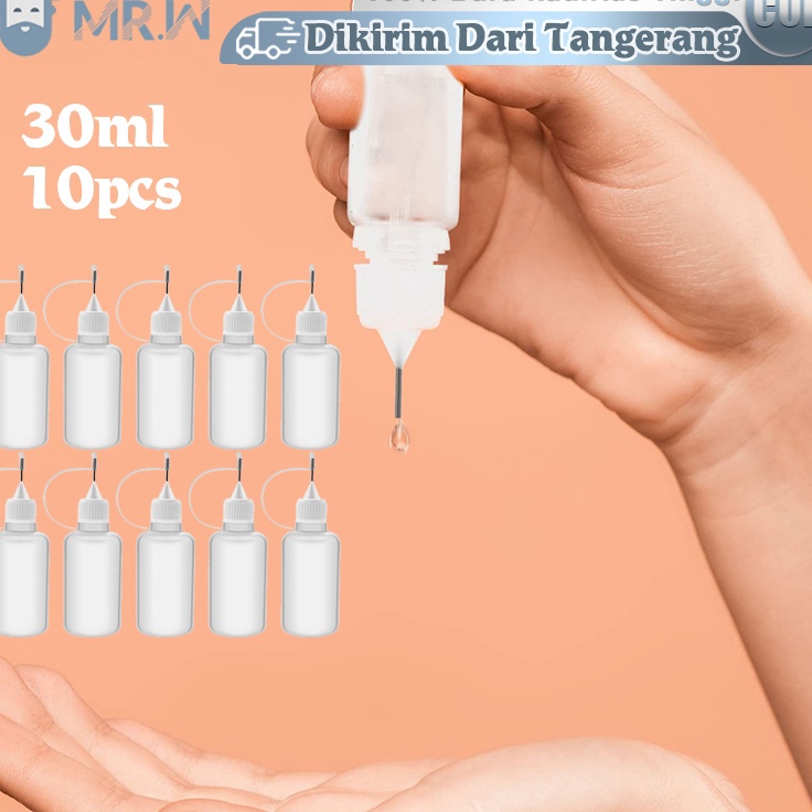 

Super Viral 3ml jarum botol 1pcs botol Lem quilling Botol aplikator Henna Tutup Needle Dropper Bottle