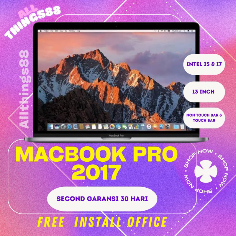 Macbook Pro 2017 13inch Core i5 i7 NON TOUCH BAR (NTB) Second Like New ORIGINAL