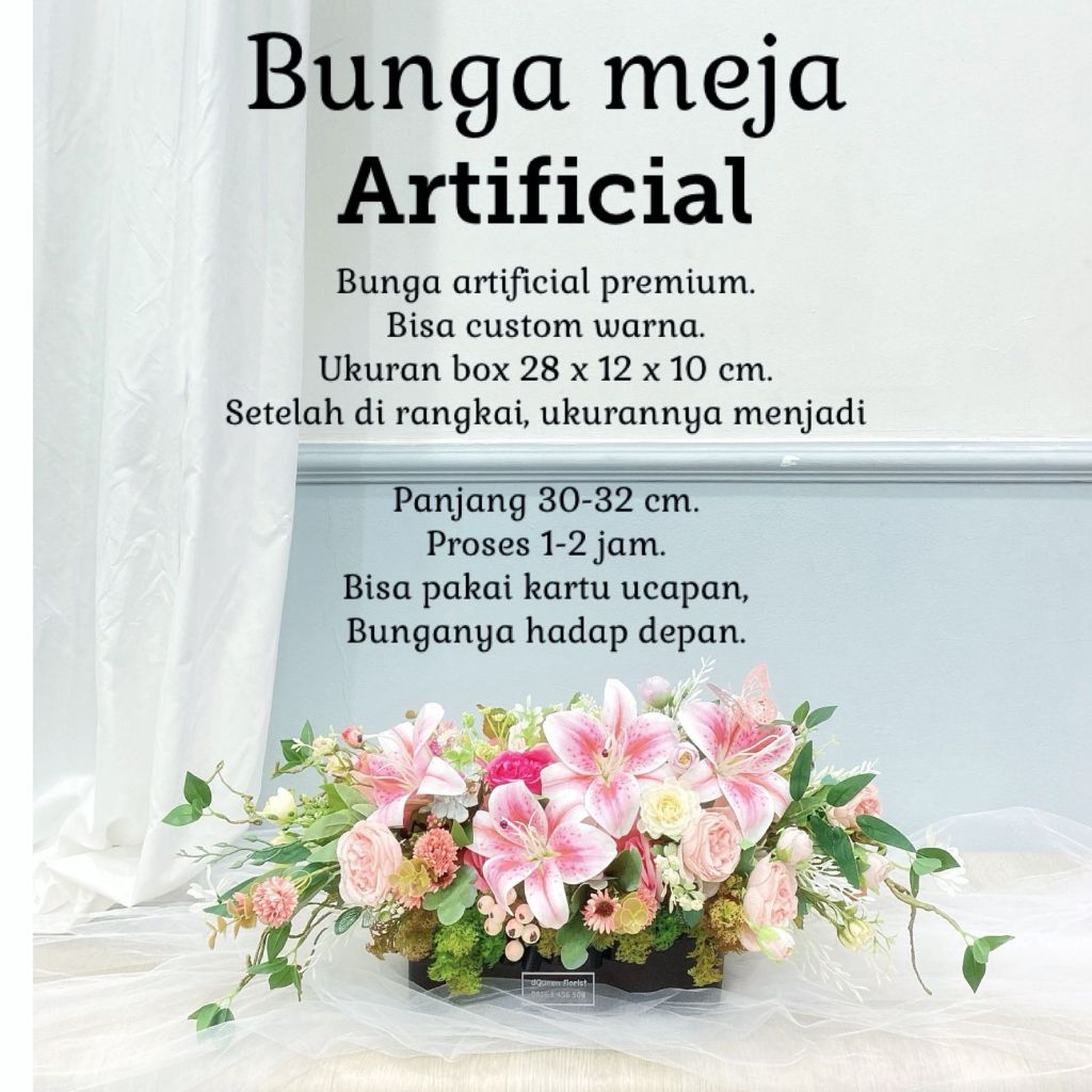 Dqueen Florist - Bunga Meja Artificial Premium
