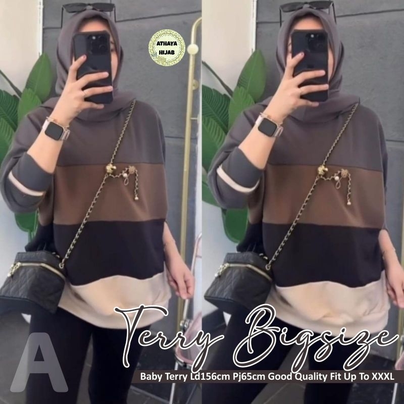 kellen atasan rajut import alfashion tunik jumbo ld 130 XL xxxl atasan kekinian tunik polos uniqlo