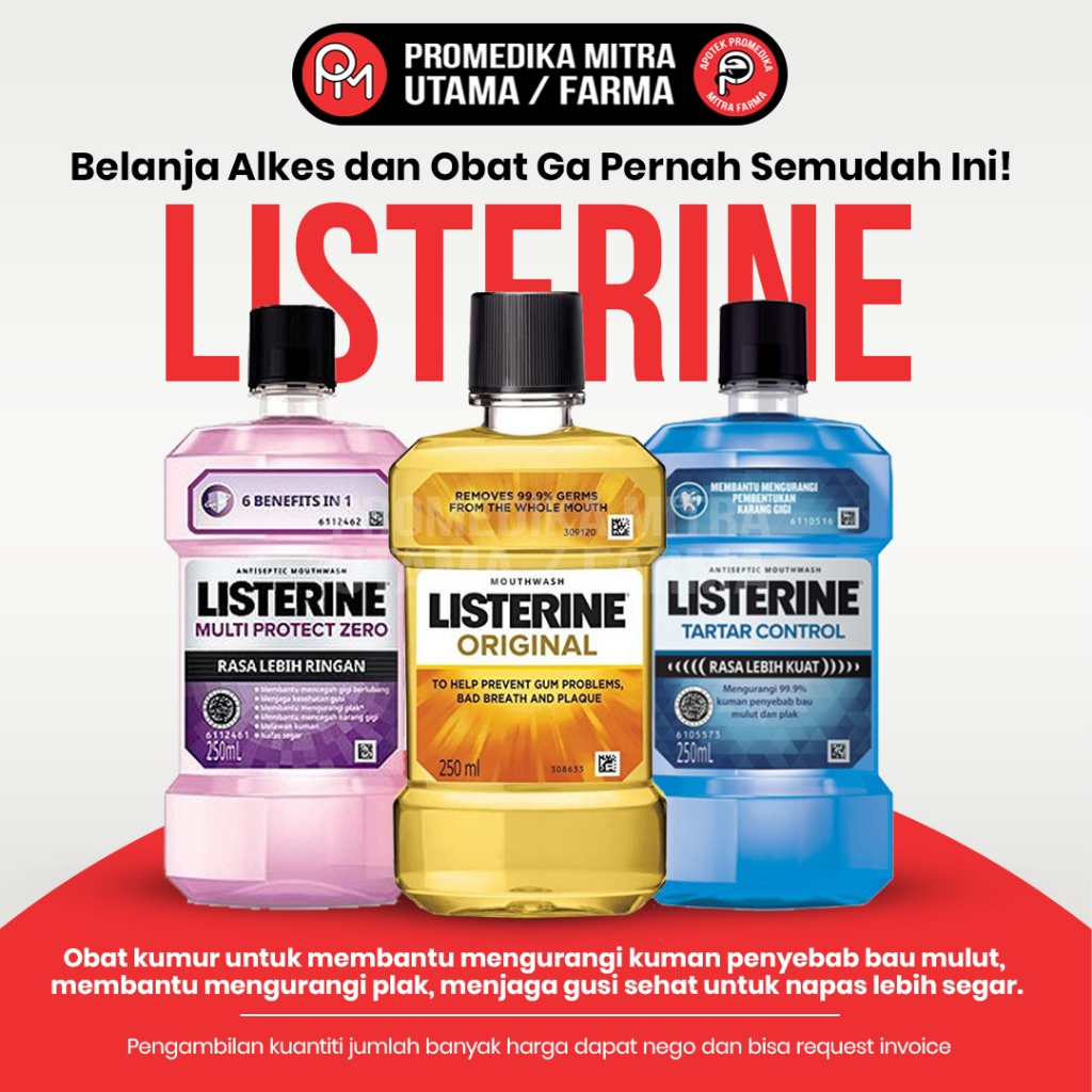 LISTERINE MOUTHWASH 250ML - ANTISEPTIC MOUTHWASH