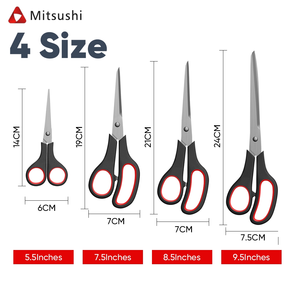 

Mitsushi Gunting Stainless Tajam Kecil Sedang Besar / Gunting Kertas Perlengkapan Sekolah Kantor Scissors