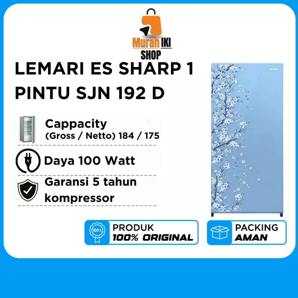 LEMARI ES SHARP 1 PINTU SJN 192 D-SJN 182 D- SJN 162 D