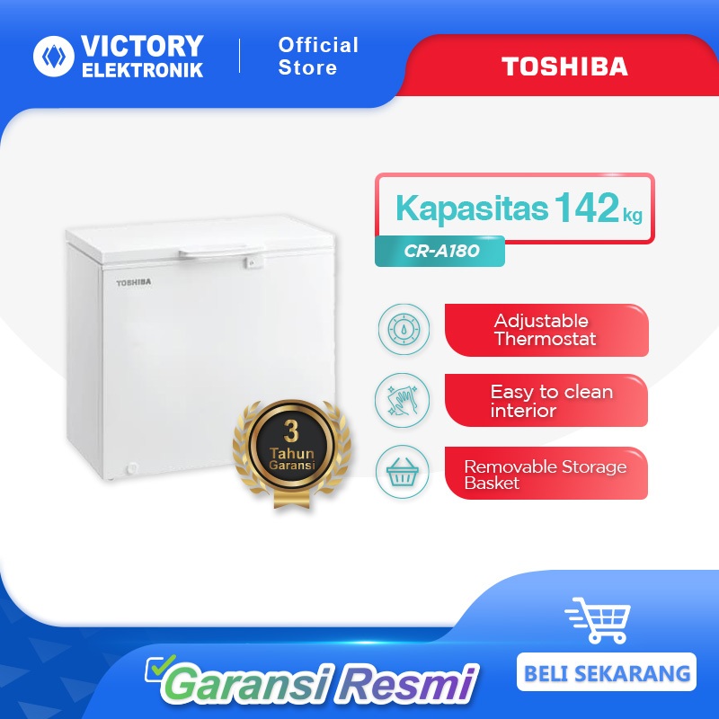 Toshiba CR-A180I Chest Freezer 142 Liter