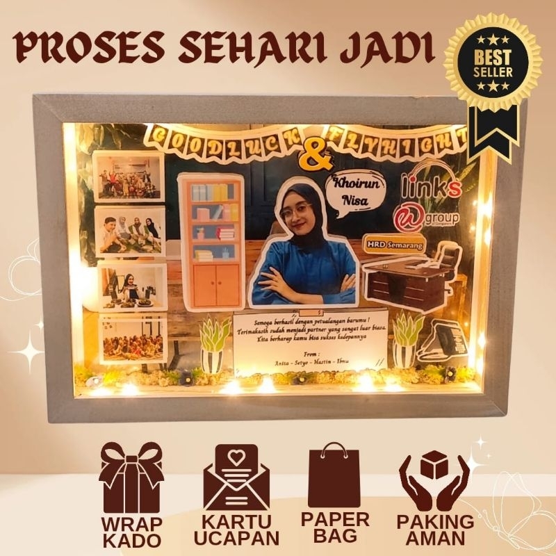 Kado Guru Pop Up Frame / Hadiah Hari Guru / Frame Custom Kado Perpisahan Sekolah
