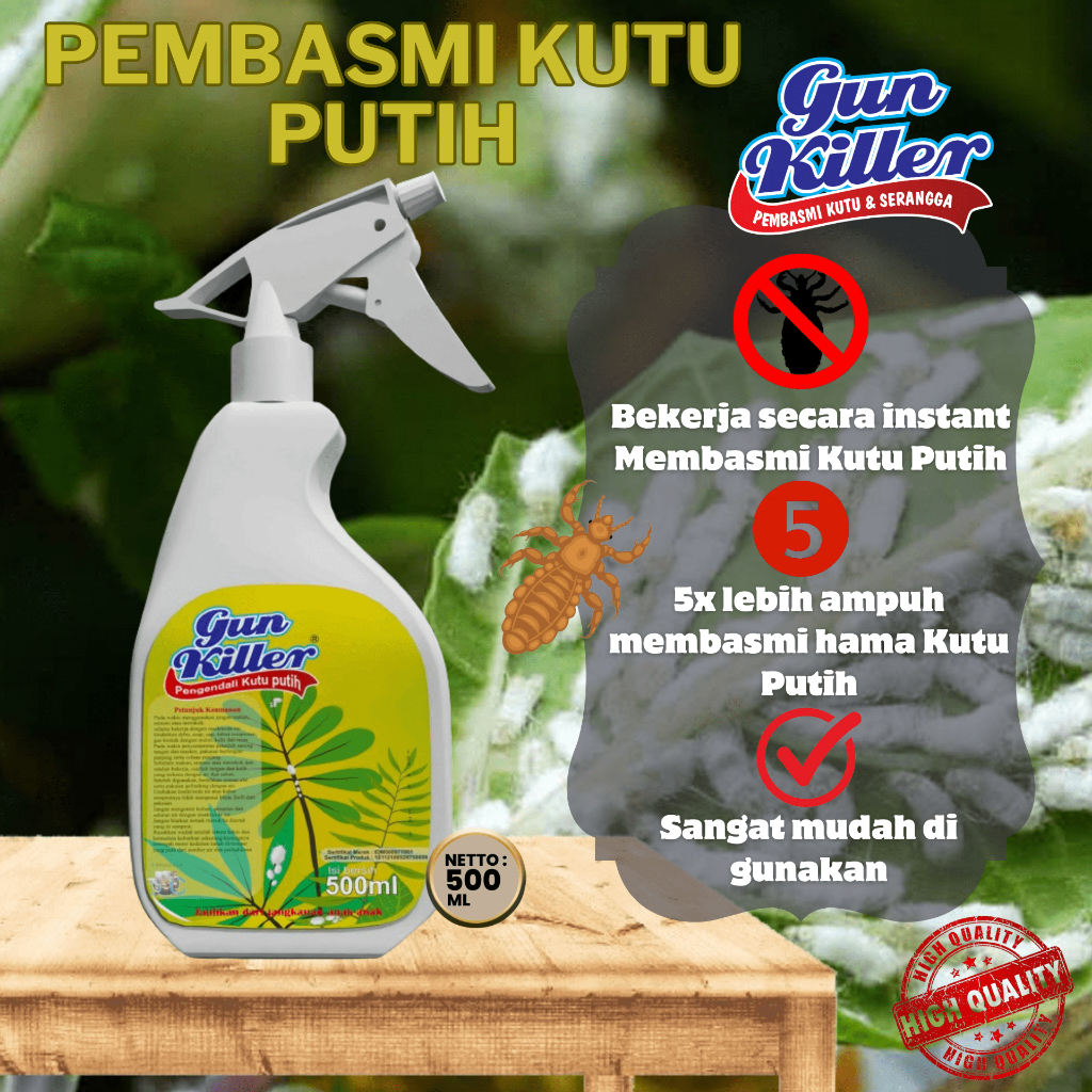 pembasmi hama kutu putih super ampuh pada tanaman hias cairan Gun Killer pembasmi kutu putih 500ml