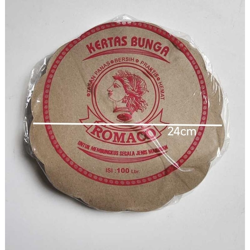 Kertas nasi bunga Romaco/ kertas alas (isi 250 lembar)