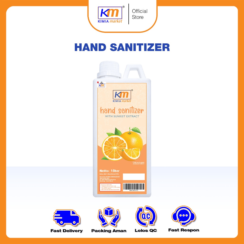 Hand Sanitizer Caerol Wangi Jeruk aman untuk anak  - 1 Liter