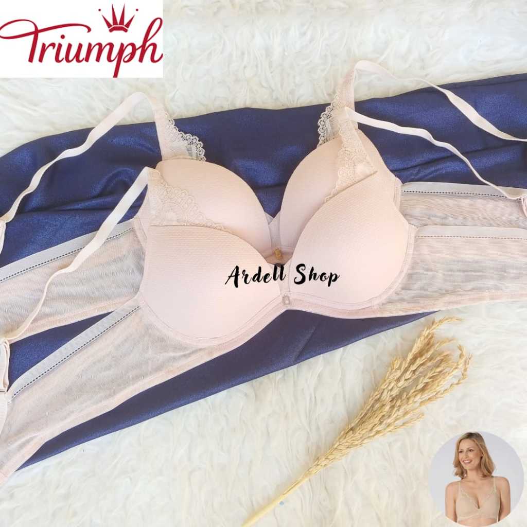 DT TRIUMPH BRA WANITA TANPA KAWAT CUP 34B PAKAIAN DALAM BRANDED LST