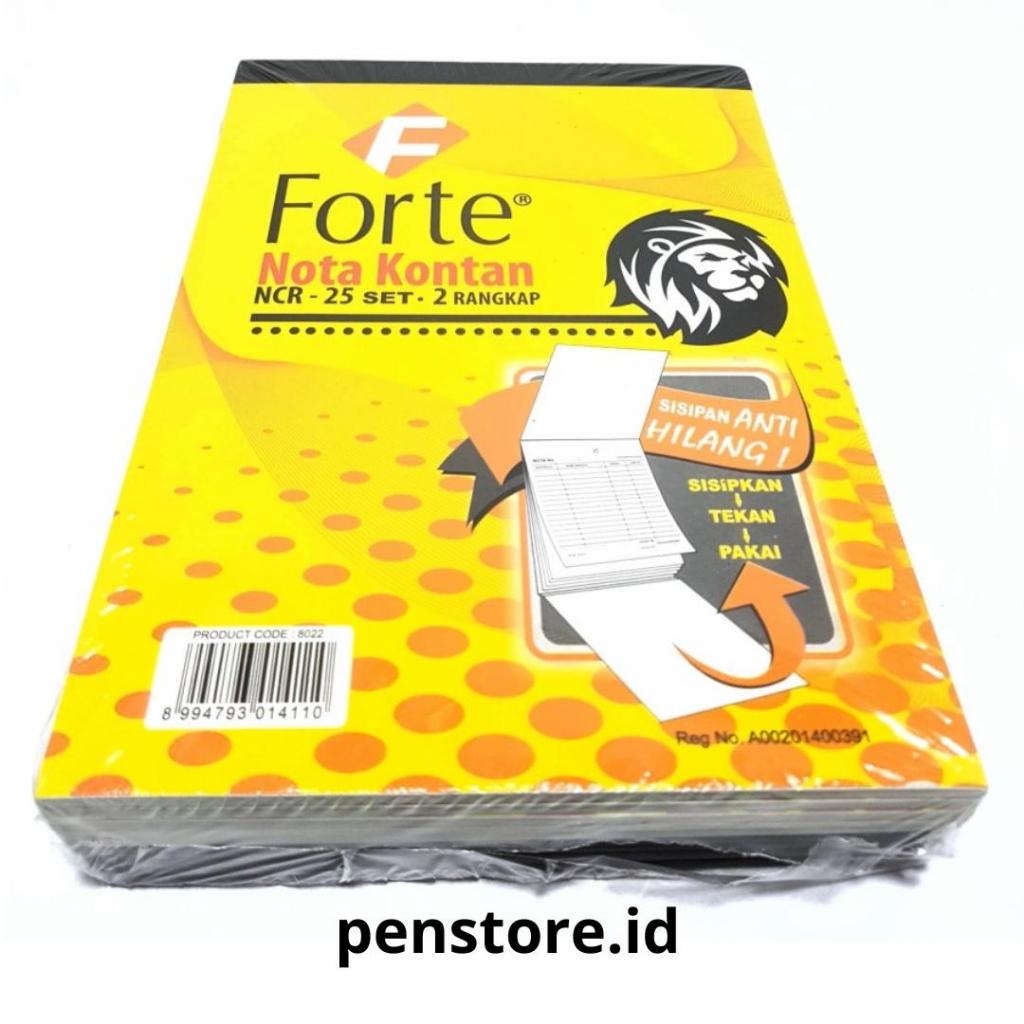 

(pcs) Nota Kontan FORTE B2 (2Ply) Besar - NCR 25 Set (2 Rangkap)