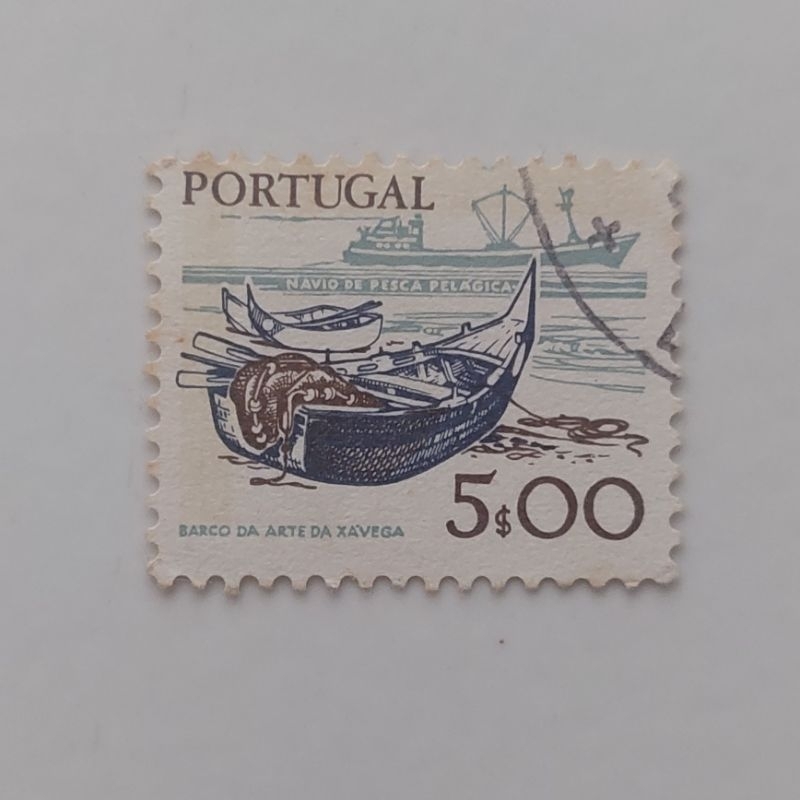 

Perangko Portugal 5 Xavega Boat Used - Prangko