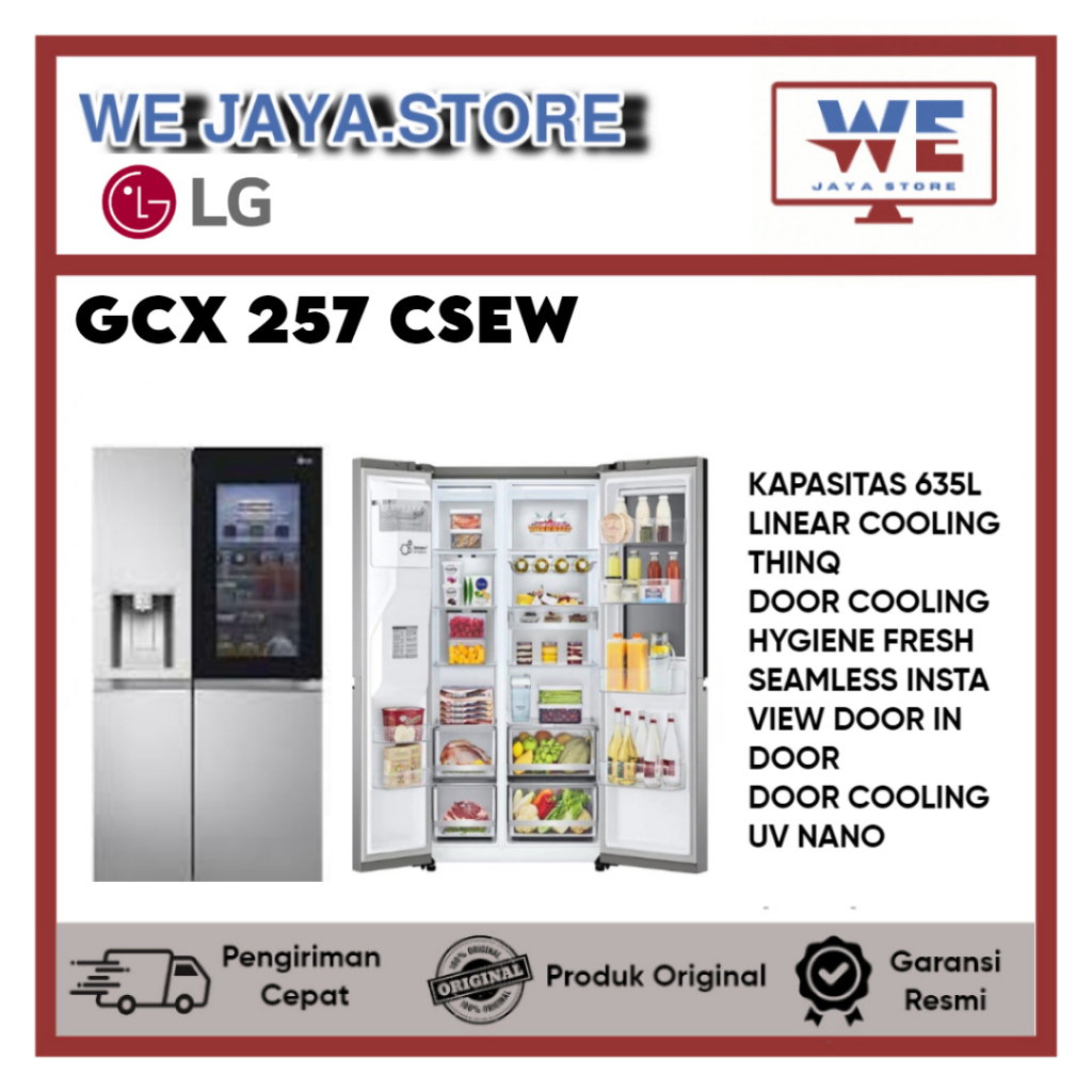 KULKAS LG SIDE BY SIDE GCX 257 CSEW