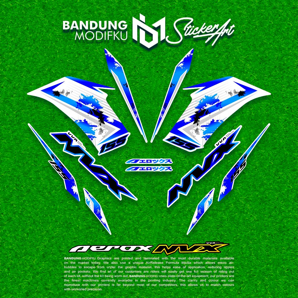 STRIPING AEROX 155 NEW CYBER CITY MOTIF 3 / BANDUNG MODIFKU / NVX / STIKER AEROX 155 CONNECTED / STI