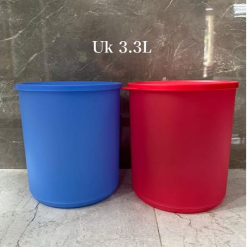 Large summer fresh round 2PCS tupperware/Toples 3,3L