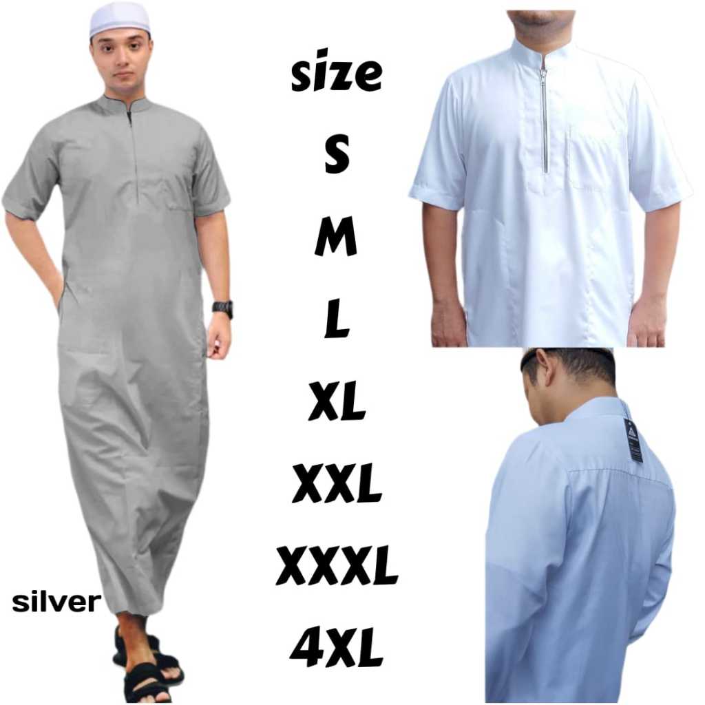 Baju koko pria/jubah pria terbaru super adem model arab polos/gamis pria 2025