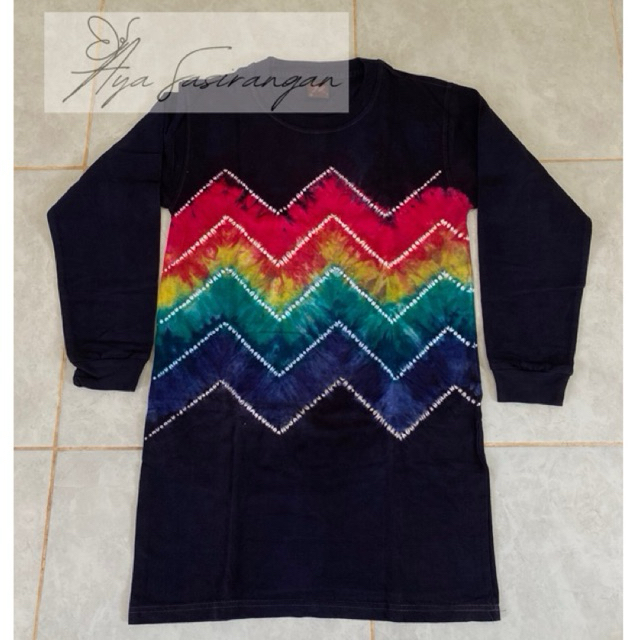 Kaos Batik Sasirangan Jumputan Katun Kalimantan / Tunik Lurus READY STOK