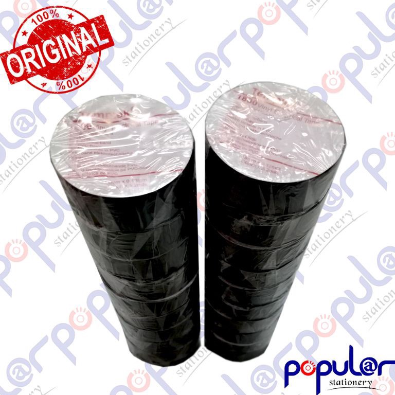 

KODE M43B Isolasi Templek Isolasi Listrik Hitam Templek Electrical Tape Tebal dan Aman