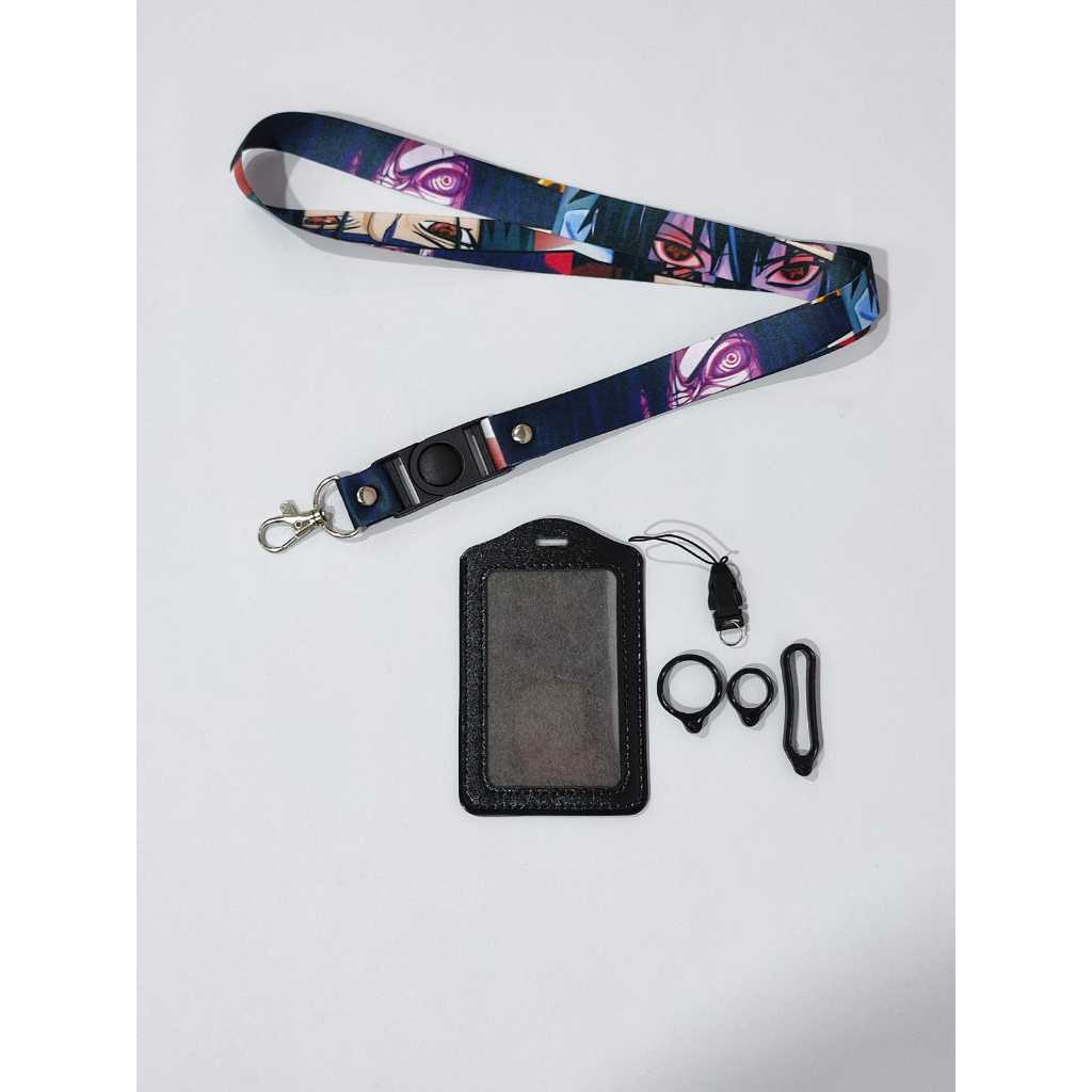 Lanyard Premium Anime  " FREE " Case Gantungan Karet Oring Cantolan / Lanyard ID Card Custom Pancawa