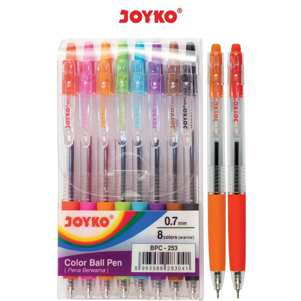 

KODE A83F Pulpen Pena Warna Color Ball Pen BPC253 8 Warna 7 mm