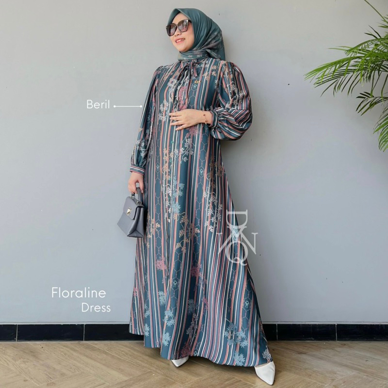 DYN Clothingline X Qisthina Floraline Dress | Dress Exclusive - Gamis Wanita | Fashion Muslim-5