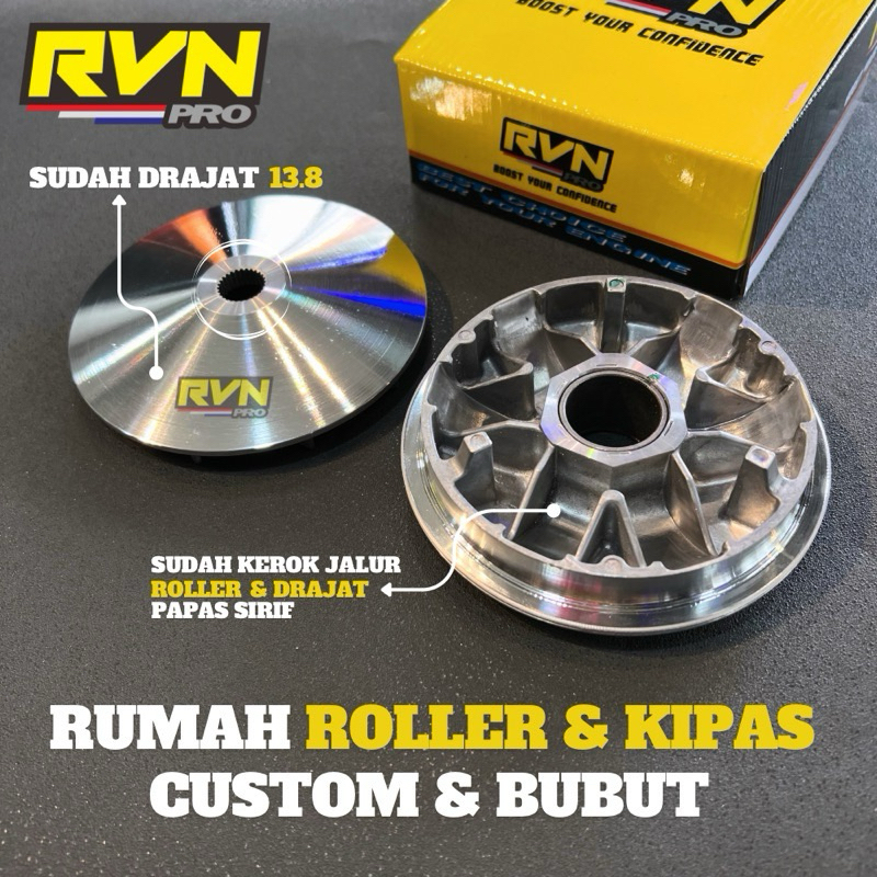 RUMAH ROLER PULLEY PULY KIPAS CVT KIPAS RUMAH ROLER ROLLER RACING MIO SPORTY MIO SOUL NOUVO MIO J MI
