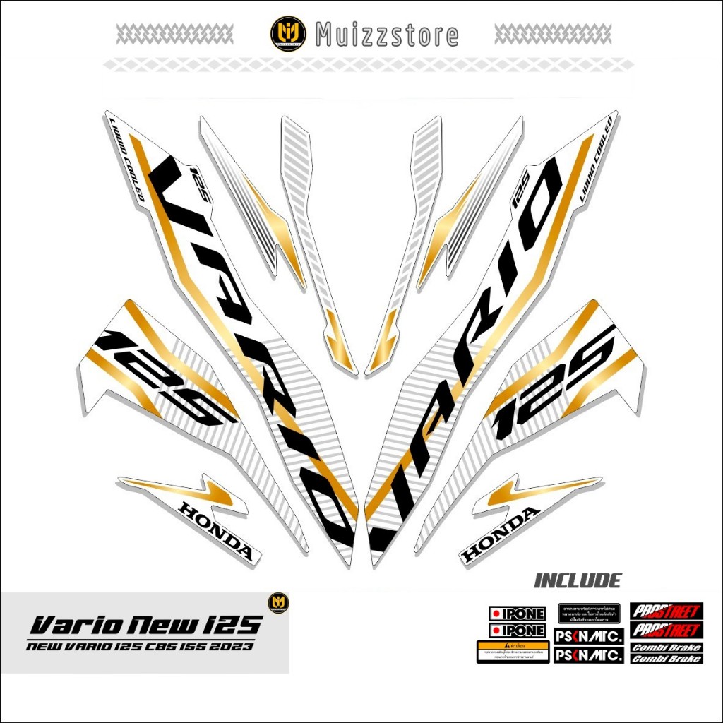 STRIPING VARIO NEW 125 / MOTIF 45 / STICKER VARIO NEW 125 CBS ISS / 2018 - 2021 / MUIZZSTORE