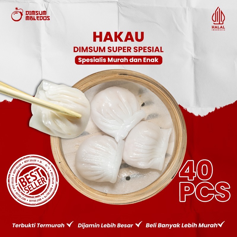 

Dimsum Hakau Frozen Isi 40 – Halal Premium Grosir Pack | Cocok untuk Hotel, Restoran, Kopitiam | Dimsum Mbledos