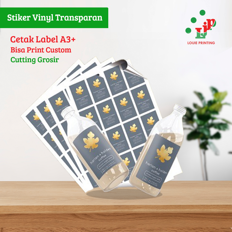 

Louie Printing Cetak Grosir Stiker Label Vinyl Glossy/ Doff/ Transparant A3+ + Kisscut