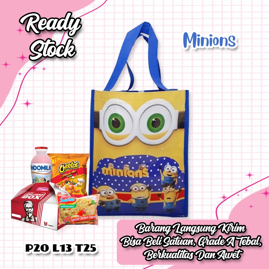 

Ready Stock Tas Kotak Ulang Taun Anak Motif Minions