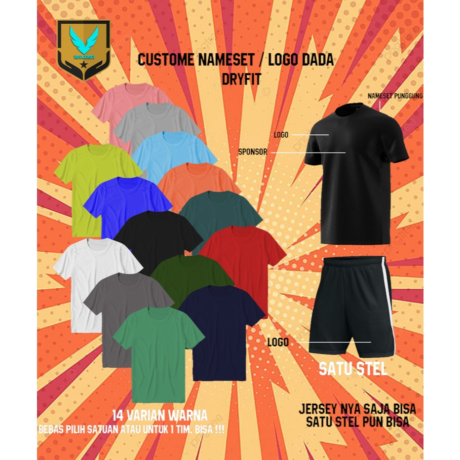 custome nama punggung nomer punggung | jersey custome | jersey polos | bebas motif | bebas riques | 